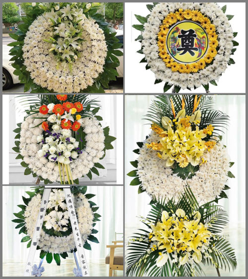 湖北黄冈市英山县温泉镇塔尔畈村花圈速递